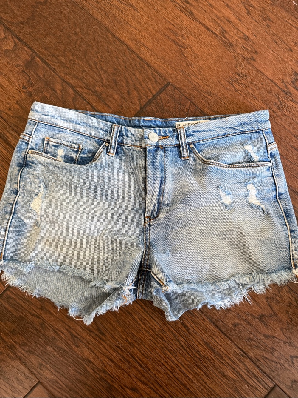 Blank NYC Light Blue Distressed Denim Women’s Shorts